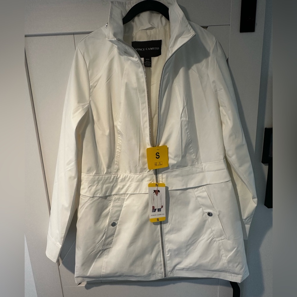 Vince Camuto Women's Cream Trench Coat